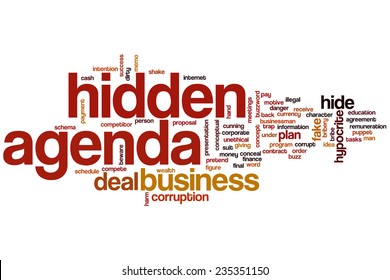 Hidden Agenda Word Cloud Concept