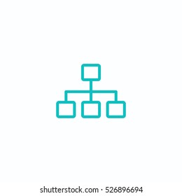 hierarchy outline, thin, flat, digital icon for web and mobile - Shutterstock ID 526896694