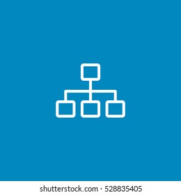 hierarchy outline, thin, flat, digital icon for web and mobile - Shutterstock ID 528835405