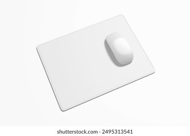 High Angle View of Mouse Pad, 3D Illustration