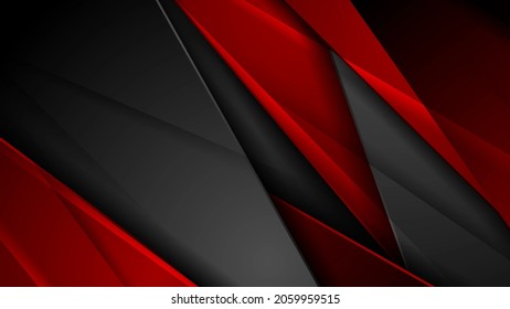 High Contrast Red Black Abstract Tech Corporate Background