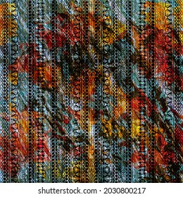 High definition repeat boho geometric pattern isolated on texture surface
