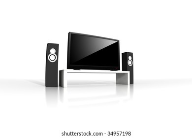 High Definition Television - Isolated 3d Illustration