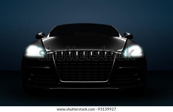 High detail\
computer render of a front of a\
car.