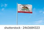 High detailed flag of California. California state flag, National California flag. Flag of state California. USA. America. 3D Illustration