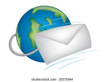 High Detailed Illustration Email Earth Icon Stock Illustration 20375644 ...