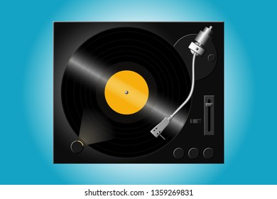 High End Listening To Music With Turntable Playing Quality Sound From Vinyl