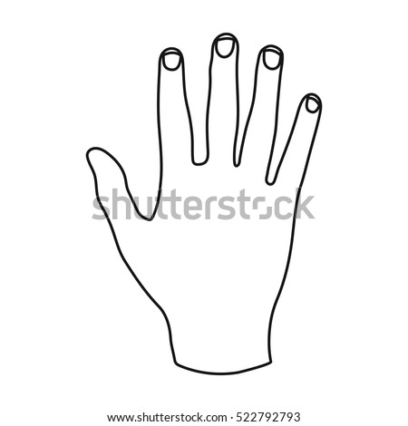 High Five Icon Outline Style Isolated Stock Illustration ...