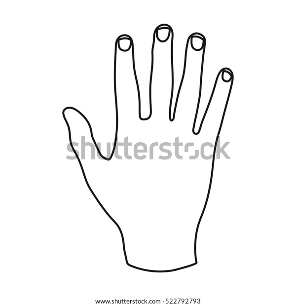 High Five Icon Outline Style Isolated Stock Illustration 522792793