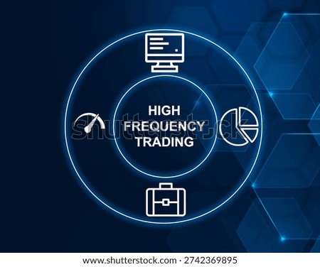 high frequency trading concept.Algorithmic trading executing many orders at very fast speeds.