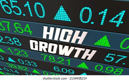 High Growth Stock Market Company Value Share Prices 3d Illustration