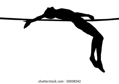 High Jump Silhouette Stock Illustration 50038342 | Shutterstock