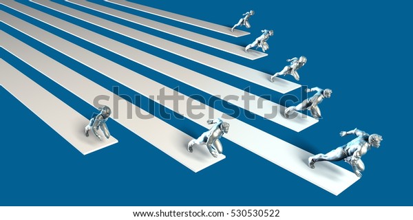 High Performance Focused Individual Concept 3d Stock Illustration 530530522