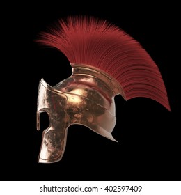 High Quality Spartan Helmet, Greek Roman Warrior Gladiator, Legionnaire Heroic Soldier, Sports Fan, 3d Render Isolated