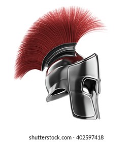 High Quality Spartan Helmet, Greek Roman Warrior Gladiator, Legionnaire Heroic Soldier, Sports Fan, 3d Render Isolated