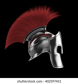 High Quality Spartan Helmet, Greek Roman Warrior Gladiator, Legionnaire Heroic Soldier, Sports Fan, 3d Render Isolated