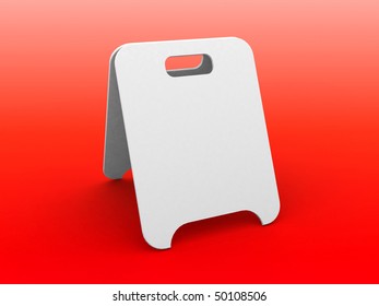 high res. 3d blank information board isolated