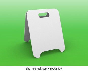 high res. 3d blank information board isolated