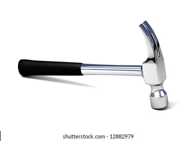 High Res Hammer - brand new shiny hammer over white background - Powered by Shutterstock