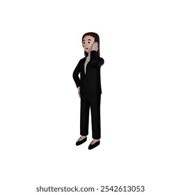 High Resolution 3D Businesswoman in Formal
Attire Talking on Phone - Powered by Shutterstock