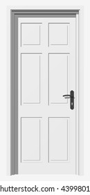 high resolution 3D closed door, isolated on white,ideal for business, conceptual, constructions or real estate designs