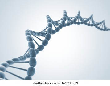 High Resolution 3d Render Of Human Dna String 