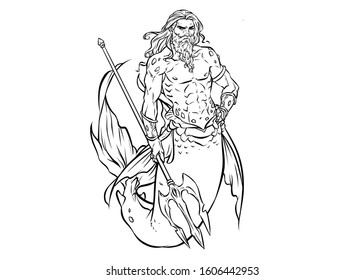 1,488 Mermaid Trident Images, Stock Photos & Vectors | Shutterstock