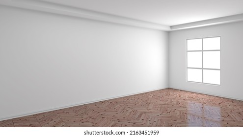 High Resolution Empty Interior 3d Rendering Stock Illustration ...