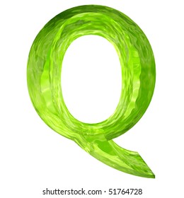 Neon Green Glowing Letter Q 3d Stock Illustration 1460729513