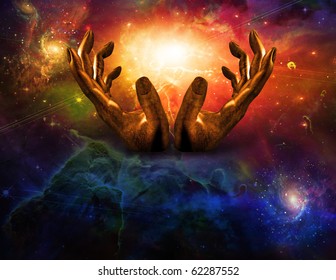 High Resolution Hands and light