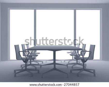 High resolution image interior. 3d illustration modern interior. Office room.