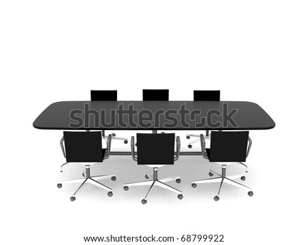 High resolution image interior. 3d illustration modern interior. Office room.