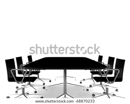 High resolution image interior. 3d illustration modern interior. Office room.