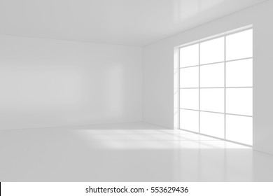 High Resolution White Room Window 3d Stock Illustration 553629436 ...