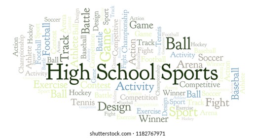 High School Sports Word Cloud.