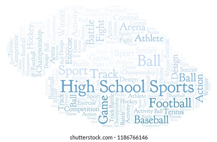 High School Sports Word Cloud.