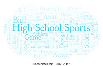 High School Sports Word Cloud.