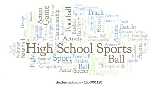 High School Sports Word Cloud.