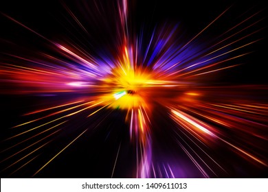 High speed technology concept, fast light abstract background