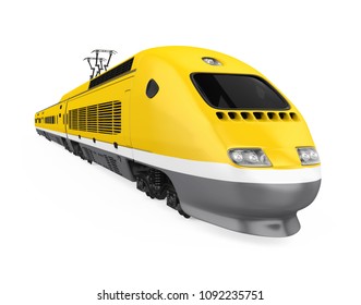 High Speed Train Isolated. 3D Rendering