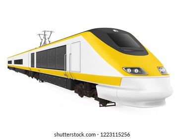 High Speed Train Isolated. 3D Rendering