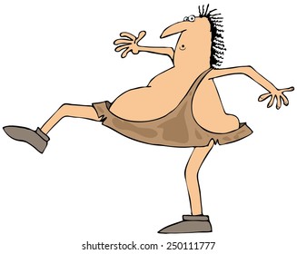 High stepping caveman
