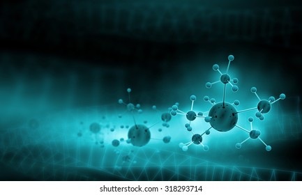 High Tech Background Concept With Molecule Chain