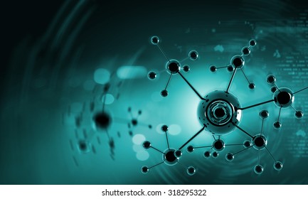 High Tech Background Concept With Molecule Chain