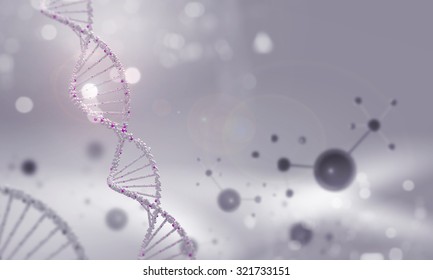 High Tech Background Concept With Molecule Chain