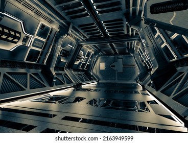 High Tech Corridor, 3d Illustration