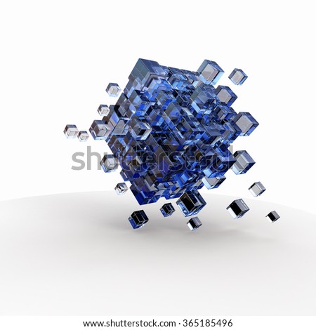 High tech cube figure