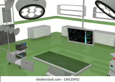 High Tech Operation Room Hospital Interior