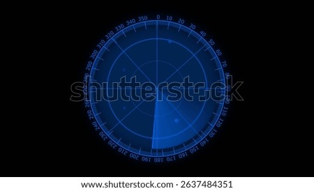 High tech radar scanning system in motion.