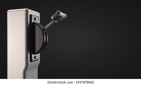 High Voltage Switch Lever. Power Industry Topics.  3d Rendering